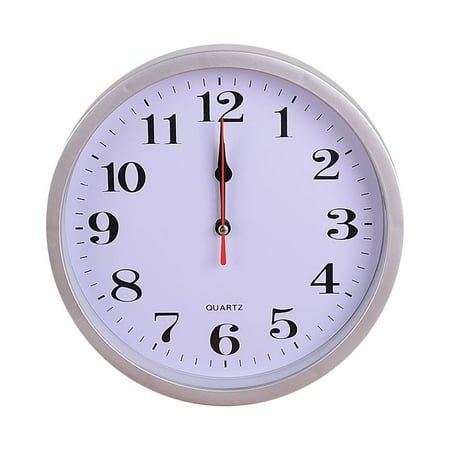 hengsof Digital Wall Clock with Time, Day of Week and Temperature, Silent Non-Ticking Battery Operated Round Digital and Analog Wall Clock for Classroom Office Bedroom Home School