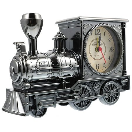 HOMEMAXS Locomotive Alarm Clock Antique Shape Creative Desktop Decor Travel Office