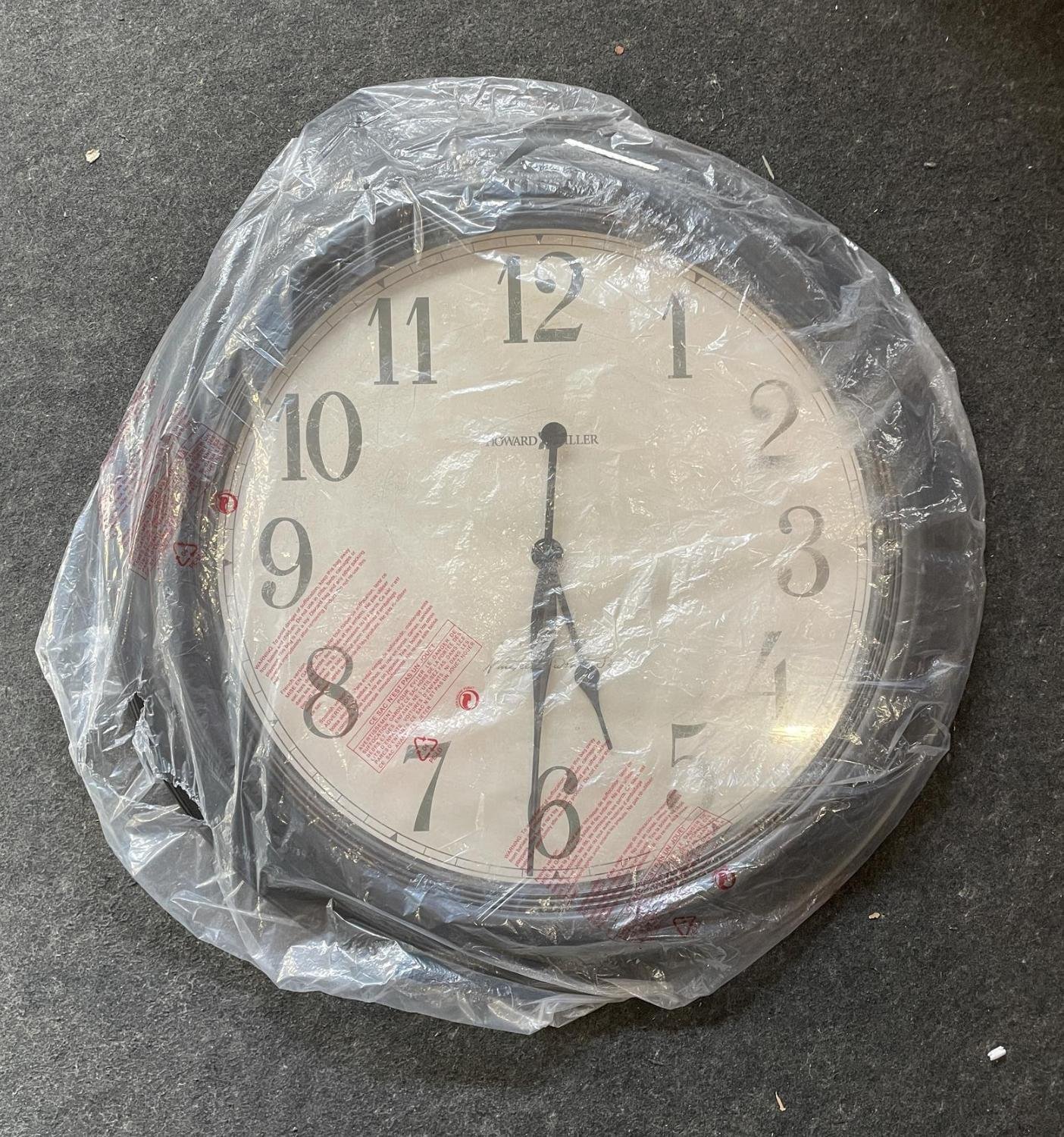 Howard Miller 549-472 Coldwater Wall Clock II Aged Black Molded Frame 30"