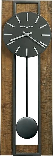Howard Miller Zion Pendulum Wall Clock – Modern Home Decor Clock Stunning Battery Operated Quartz Timepiece Ideal for Living Rooms Kitchens Offices & Outdoor Spaces Elegant Wall Decor