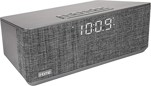 iHome Bluetooth Dual Alarm Stereo Clock Radio w/Dual USB Charging
