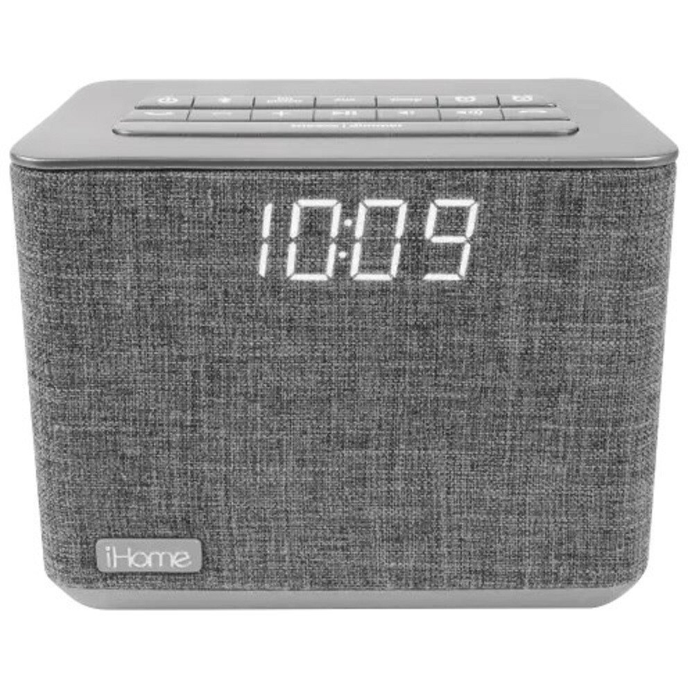 iHome Dual Alarm Bluetooth Clock Radio with USB Charging IBT232GX8