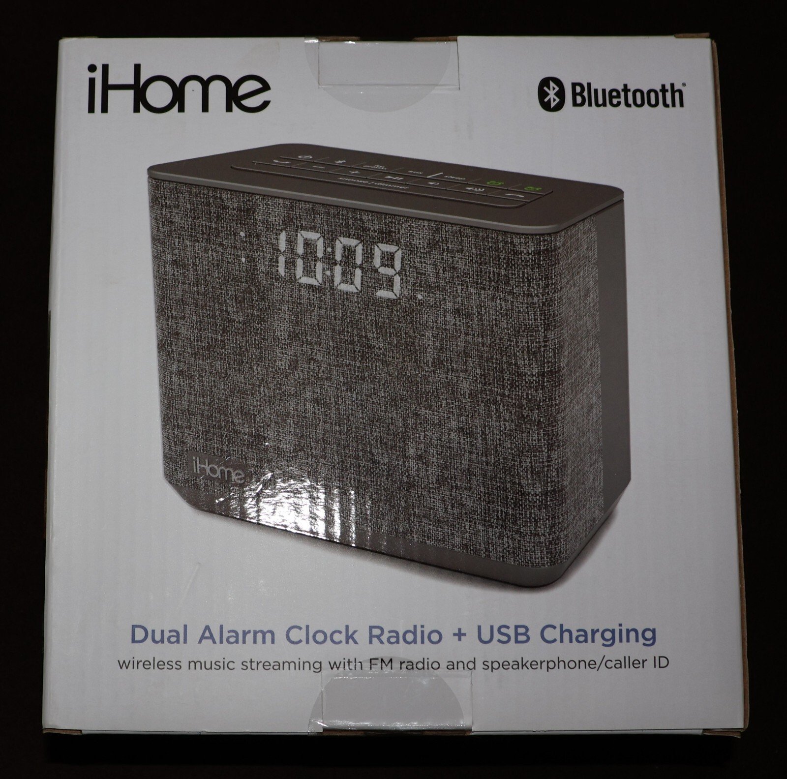 iHome Dual Alarm Bluetooth Clock Radio w/ USB Charging/Caller ID IBT232GX