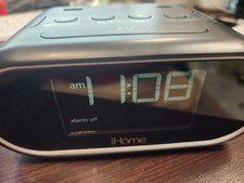 IHome HIH35 LCD Triple Display Alarm Clock with Dual USB Charging USB-C 18W