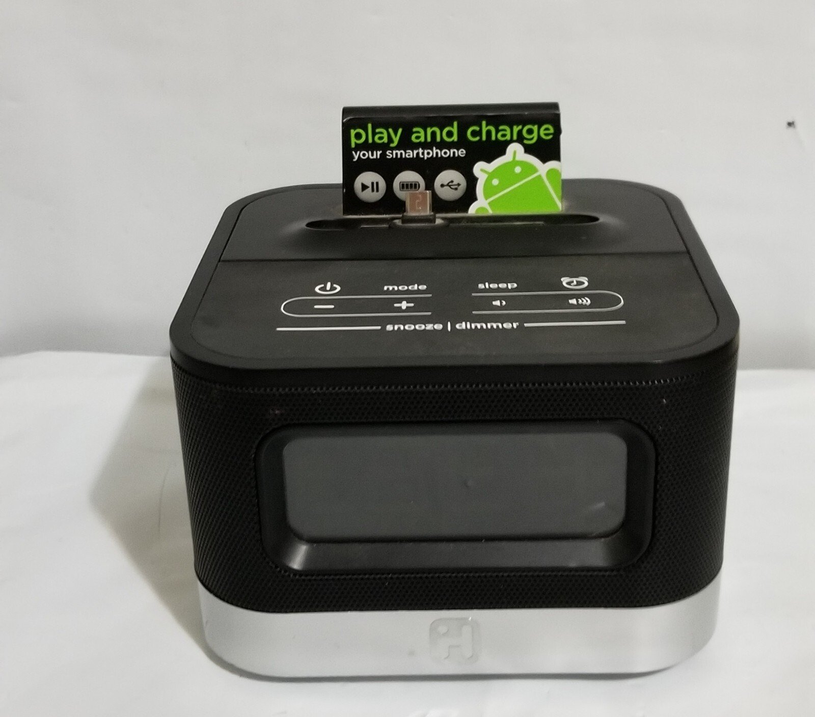 iHome iC50Stereo Alarm Clock Radio FM Dock for Android Phones USB Charging