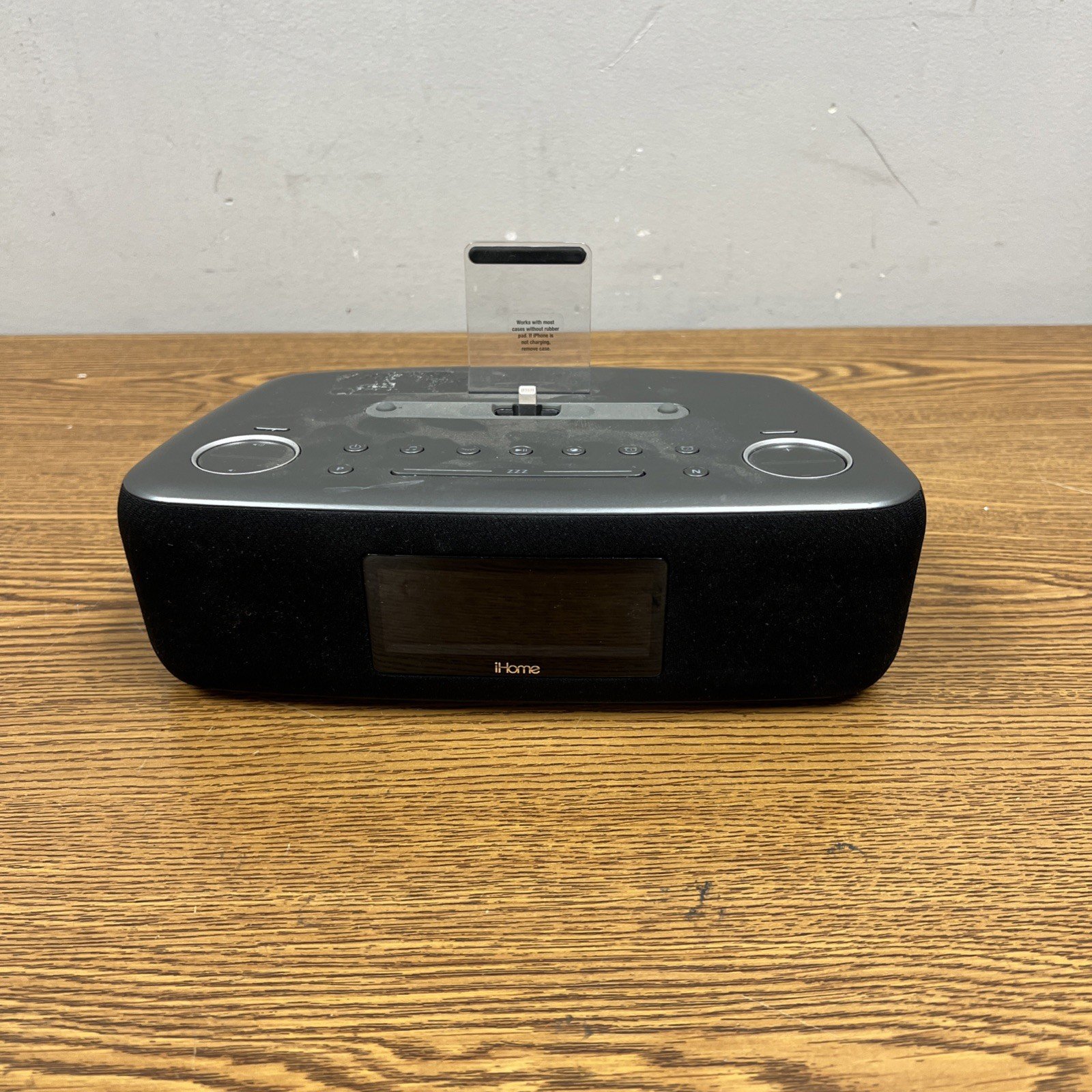 iHome IDL44 Black & Gray Charging Dock Clock Radio