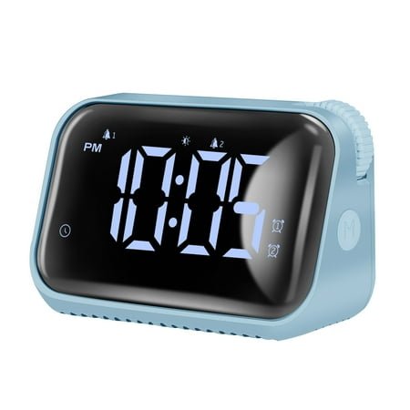 IMossad Intelligent LED Digital Alarm Clock with Nightlight - Large Screen, 5-Step Brightness Adjustment, Volume Control, and Built-In Battery