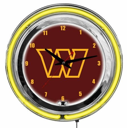 Imperial Washington Commanders 14'' Neon Clock
