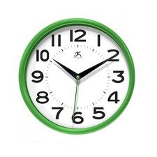 INFINITY INSTRUMENTS 14220GR-3364 Metro - 9in Green Office Wall Clock, Battery