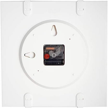 ISHIWA 12-inch Modern Contemporary Square Non-Ticking Wall Clock Convex Glass Lens Home Decor (W40450-BW)