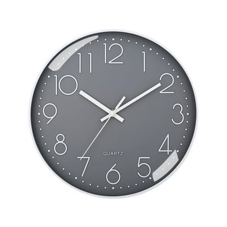 jileijar Wall Clock Silent Non Ticking 8 Inch Quartz round Clock Battery Operated Home E7