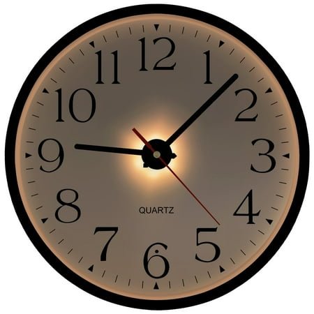 JoFomp Night Light Wall Clocks Battery Operated, 12 Inch Silent LED Light Up Wall Clocks for Living Room Decor, Modern Wall Clock for Bedroom Night Glow, Illuminated Clock with Auto-Dimming/USB Cable