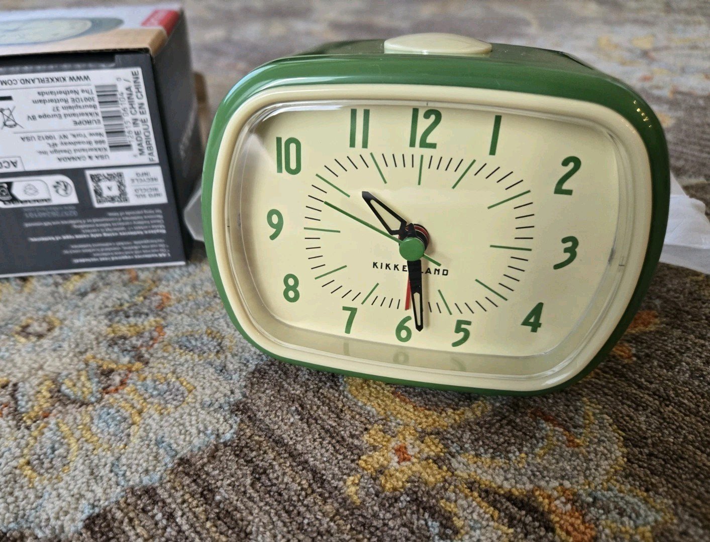 Kikkerland Retro Alarm Clock Green "Vintage Inspired"
