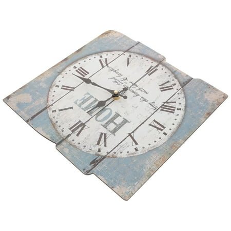 Kitchen Wall Clock Oversized Clocks Decorative Vintage European Bamboo Wooden