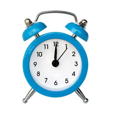 KITPIPIVO Mini Metal Twin Bell Alarm Clock Loud Clocks Vintage Analogue Table