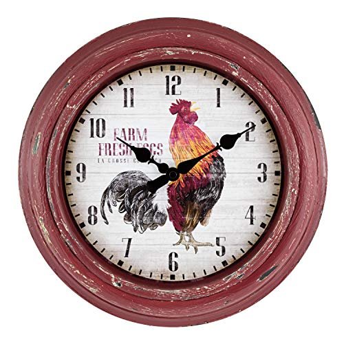Best Red Distressed Wall Clocks