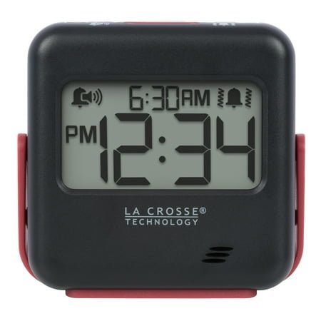 La Crosse Technology 617-43937-Int Digital Loud Buzz and Vibration Dark Gray Alarm Clock