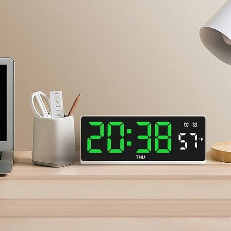 LED alarm clock Multi-function alarm clock Simple desktop clock Temperature display multiple alarm clocks