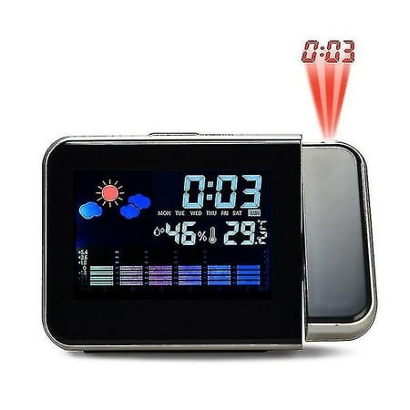 Led Alarm Projection Clock Thermometer Hygrometer Wireless Weather Station Digital Watch Desk Table Project Radio Clock