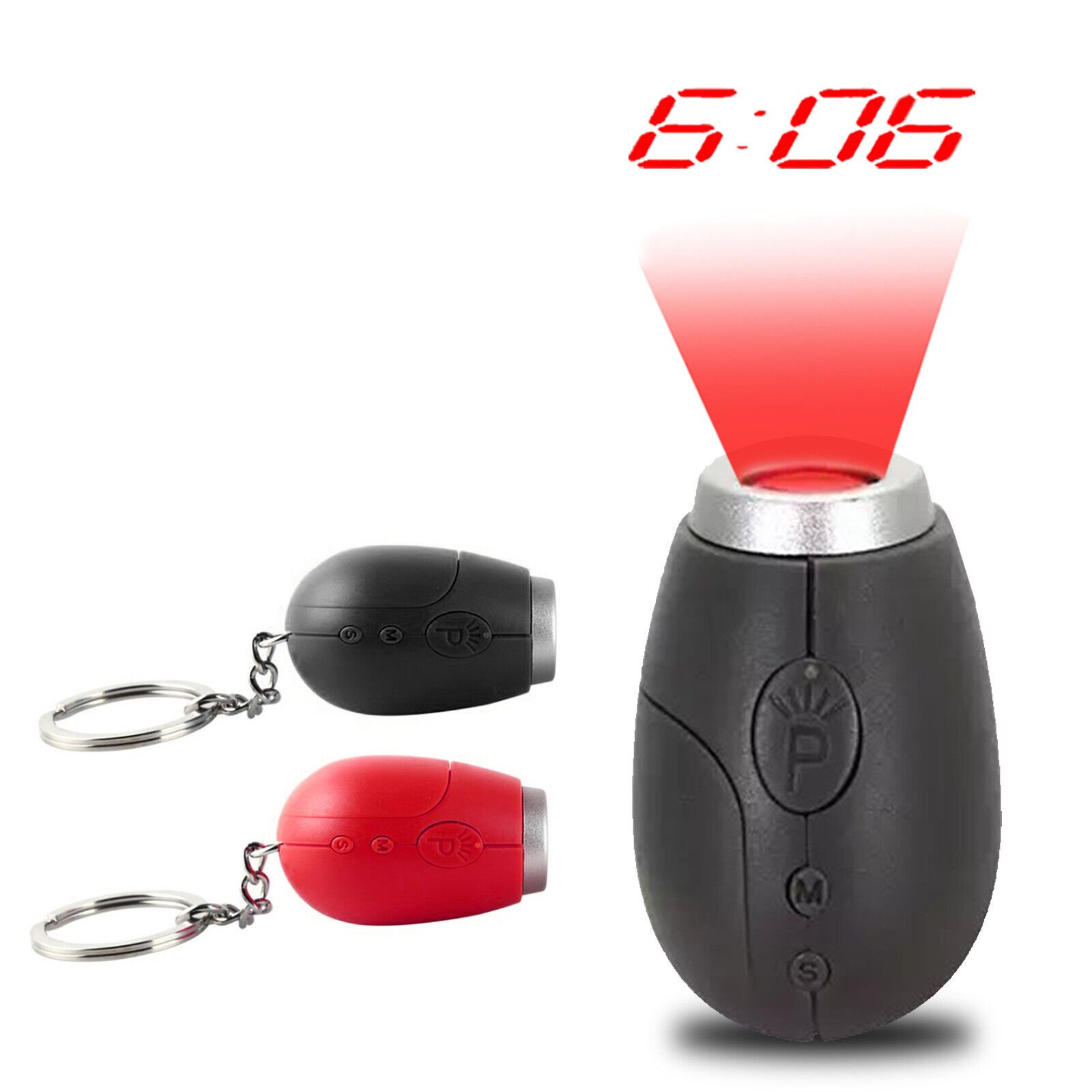 Led Display Digital Projection Alarm Clock Time Projector Voice Talking Torch