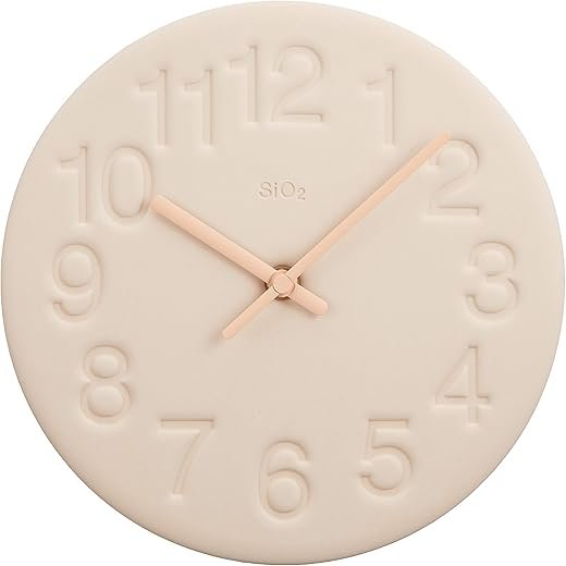 Lemnos LC11-08 PK Lemnos Wall Clock Analog Diatomaceous Earth Clock Pink