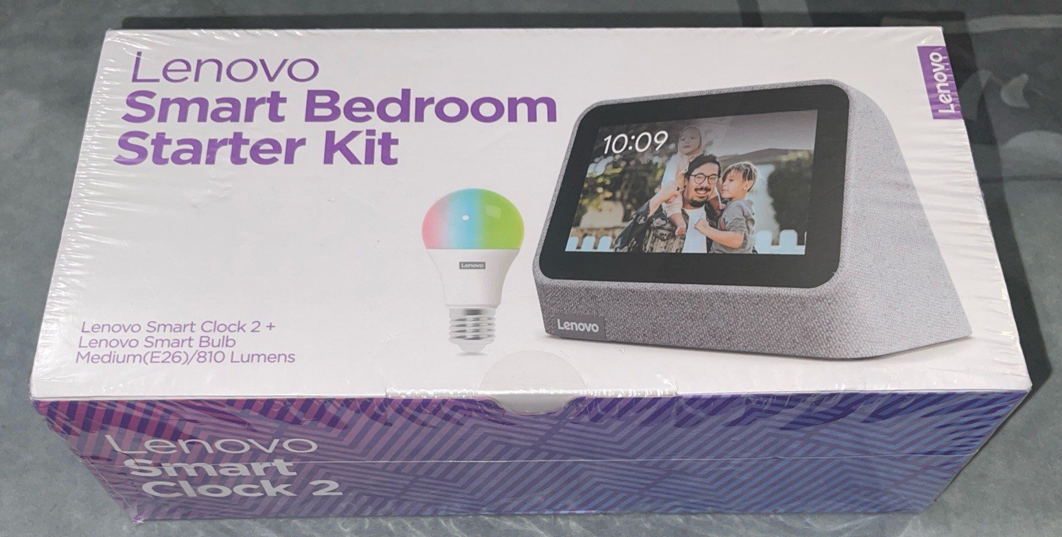 Lenovo Smart Bedroom Starter Kit Smart Clock 2 + Lenovo Smart Bulb Medium (E26)