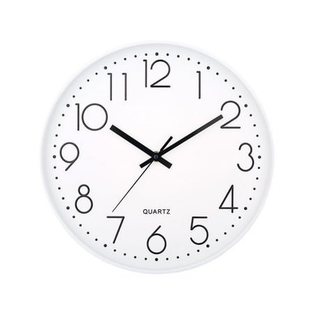 LONPUN Wall Clocks Silent Non Ticking Quartz round Clock Battery Operated Home V7D2