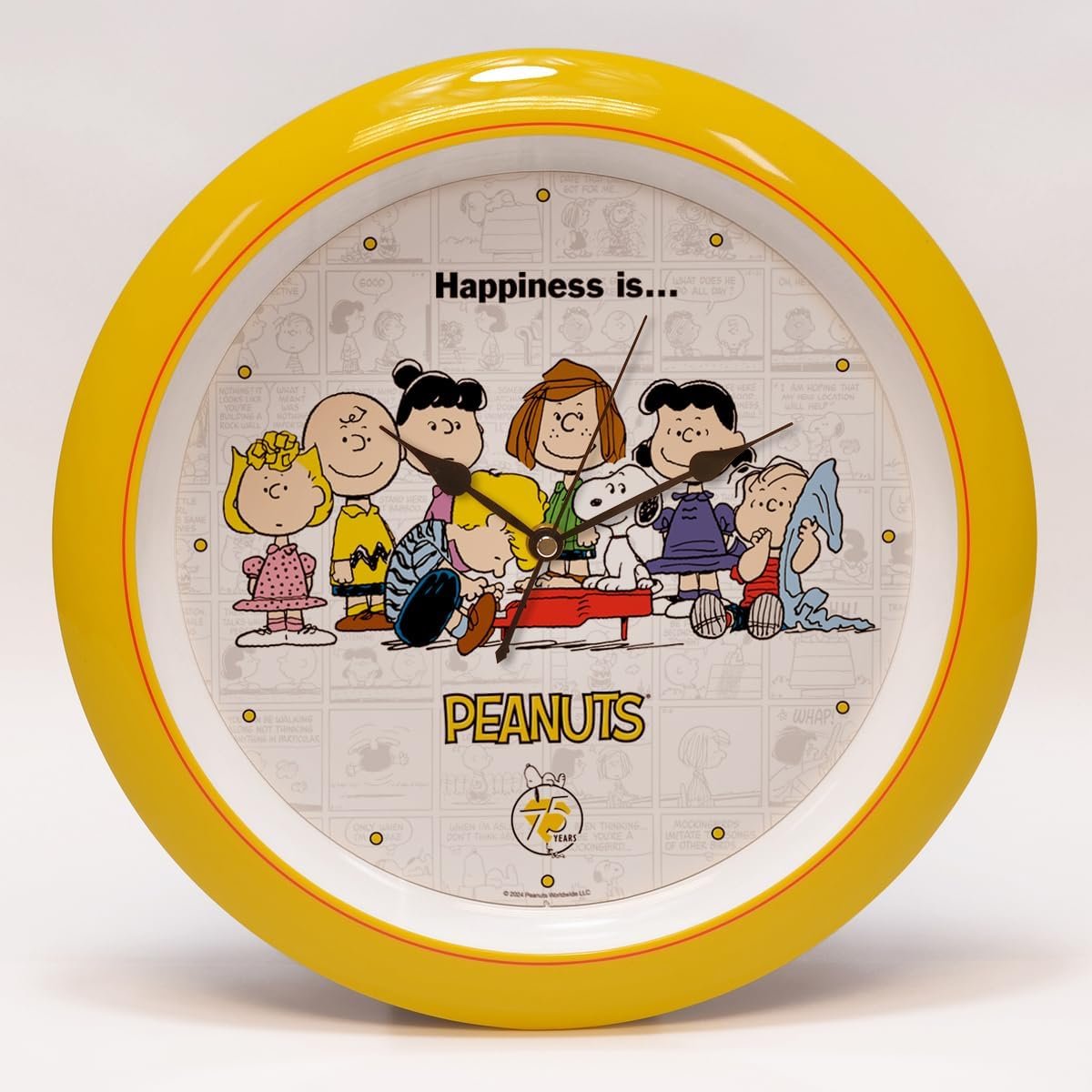 Mark Feldstein, Peanuts 75th Anniversary Happiness is Sound Clock, 13 Inch