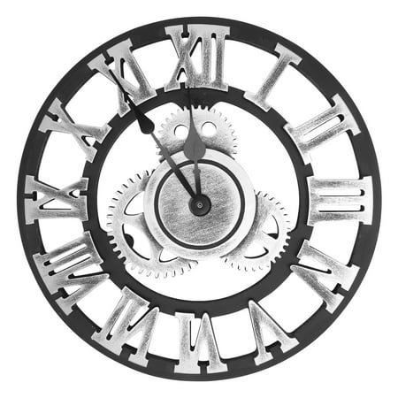 Masteelf 30 Cm Gear Clock for Home Vintage Hanging Clocks Living Room Oversized Wall Pendulum