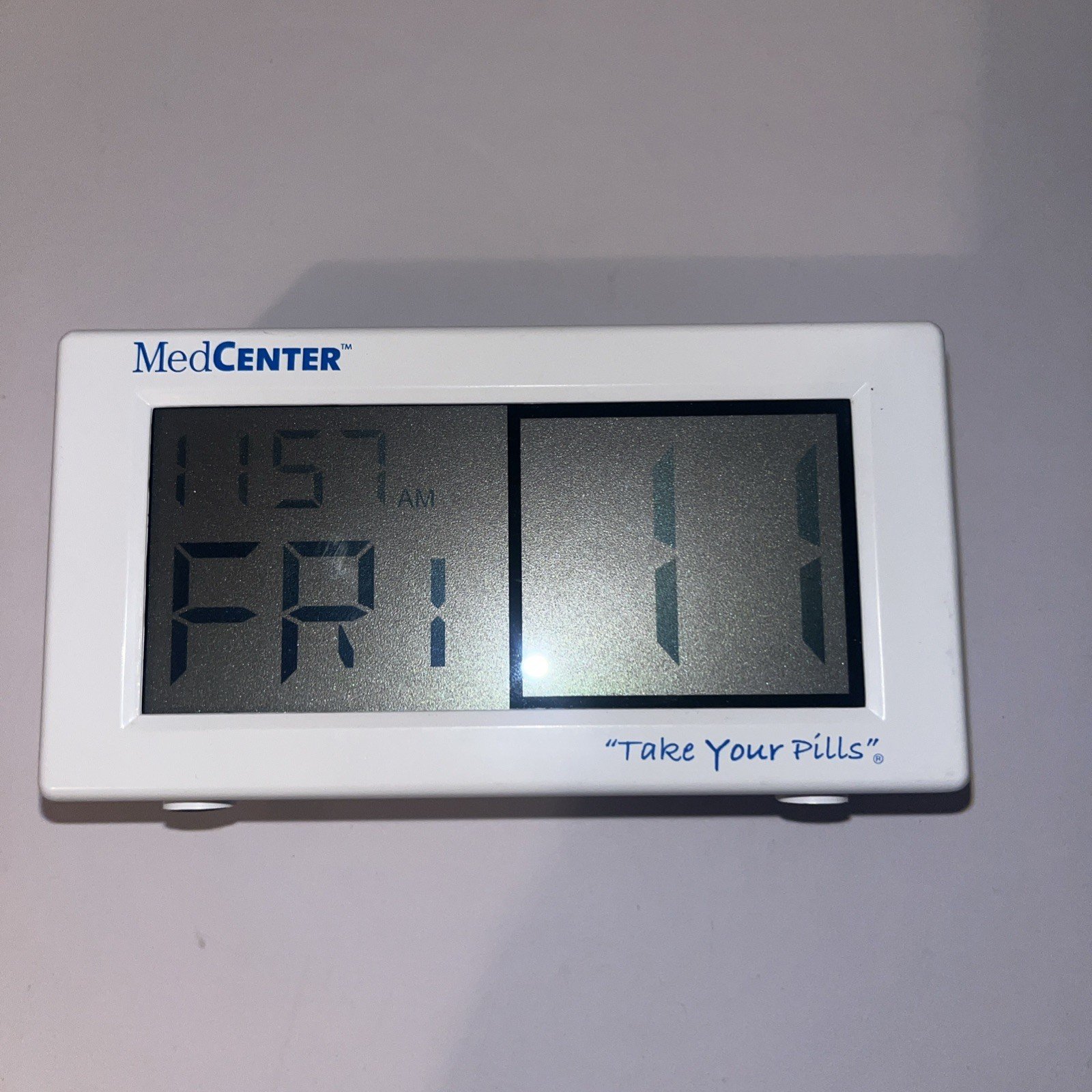 MedCenter Talking Alarm Clock Medication Reminder Alert 2 Speakers Loud