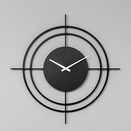 Metal Large Wall Clock, Rustic Wall Clock, Oversized Farmhouse Wall Clock, Modern Minimalist Round Wall Clock, Industrial Wall Art Decorative (28 Inch / 70 cm)