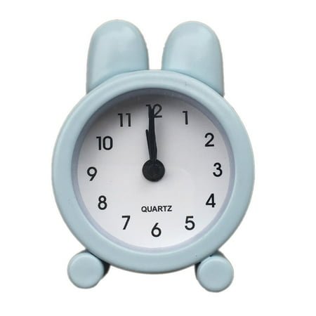 Mini Metal Alarm Clock - 5cm Diameter, Cute Design - Battery Operated (Included) - for Desk, Travel & Kids' Room - Loud Ringtone