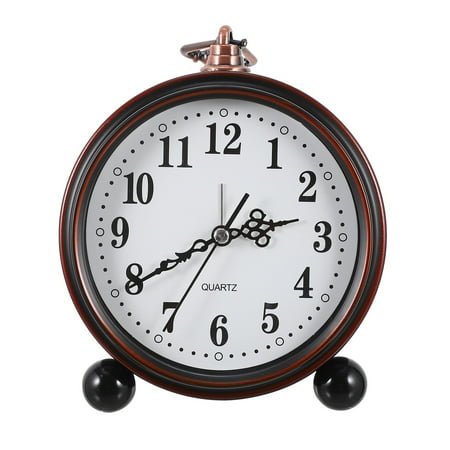 MLINS Battery Bedside Analog Travel Alarm Clock Vintage Clocks Student
