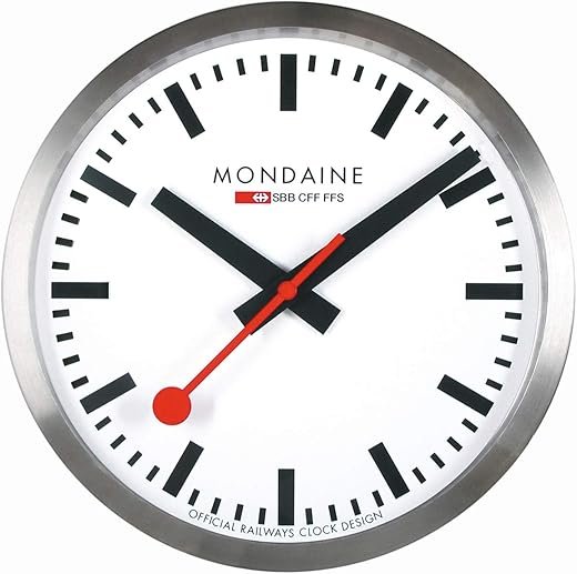 Mondaine - Wall Clock - A995.Clock.16SBB - Large White Dial - Wall Clocks - Made in Switzerland