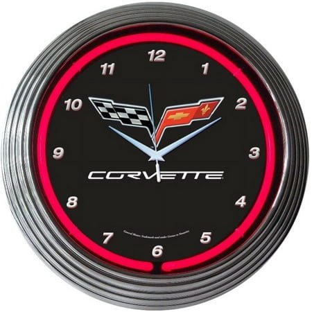 Neonetics Cars and Motorcycles Corvette C6 Wall Clock, 15-Inch