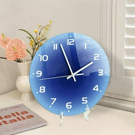 Newxiaaa Stainless Metal Clock, Multiple Uses Digital Alarm Clock Wall Clock Auto Dimmer Mode Modern Wall Clock Waterproof, for Desk, Shelf (multicolor)