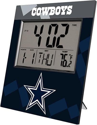 NFL Color Block Digital Desk Clock