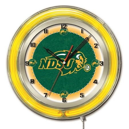 North Dakota State University 19 Double Neon Wall Clock