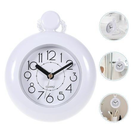 Omeite Waterproof bathroom wall hanging clock (without battery)