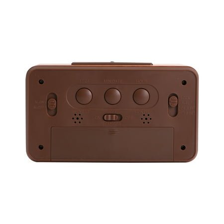 OUNONA 4Set Tabletop Clock Wooden Digital Alarm Clocks Rectangular Shape Home Office