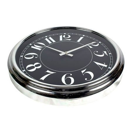 Poolmaster 16 Inch Indoor Outdoor Mod Patio Garden Wall Decorative Clock, Black