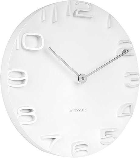 Present Time Karlsson On The Edge Wall Clock, White
