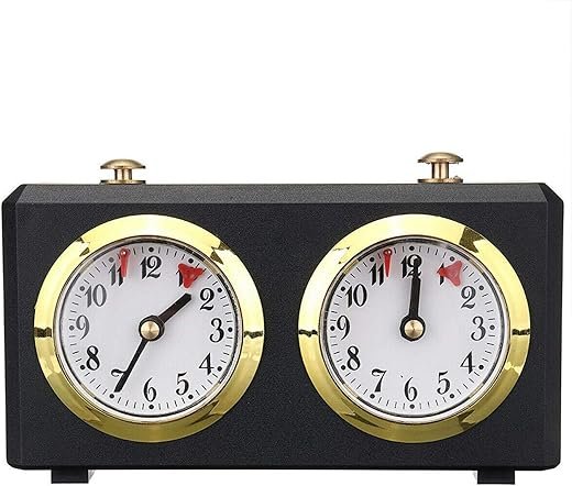 Professional Competition Mechanical Analog Chess Clock - I-GO Count Up/Down Timer for International & Chinese Chess