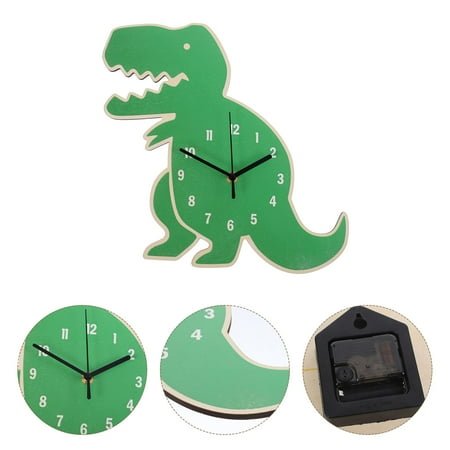 Raindrops Wall Clock Kids Dinosaur Time Awareness Unique Design Student