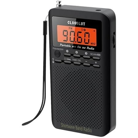 Rd218 Shortwave Radio Fm/Am/Sw Band Transistor Powered By Aa Batteries With Key Backlight Lcd Display Digital Alarm Clock Sleep Timer,Best Reception,Best Sound Quality Mini Radio For Running