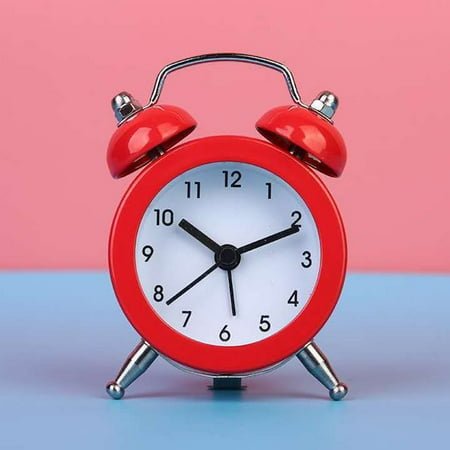 Retro Loud Alarm Clock Double Bell Pointer Alarm Clock Quartz Movement Bedside Nighttime Analog Clocks Home Decor Wall Clock