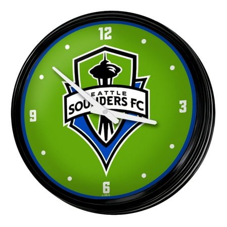 Seattle Sounders FC 18.75 Retro Lighted Wall Clock