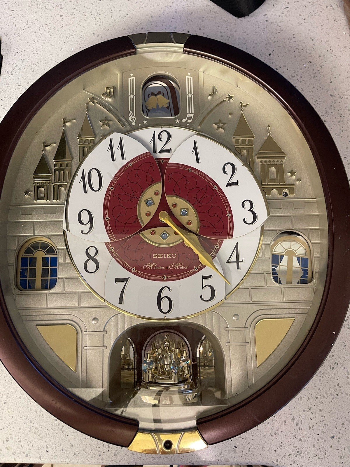 Seiko Melodies in Motion Musical Wall Clock Swarovski crystals special collec