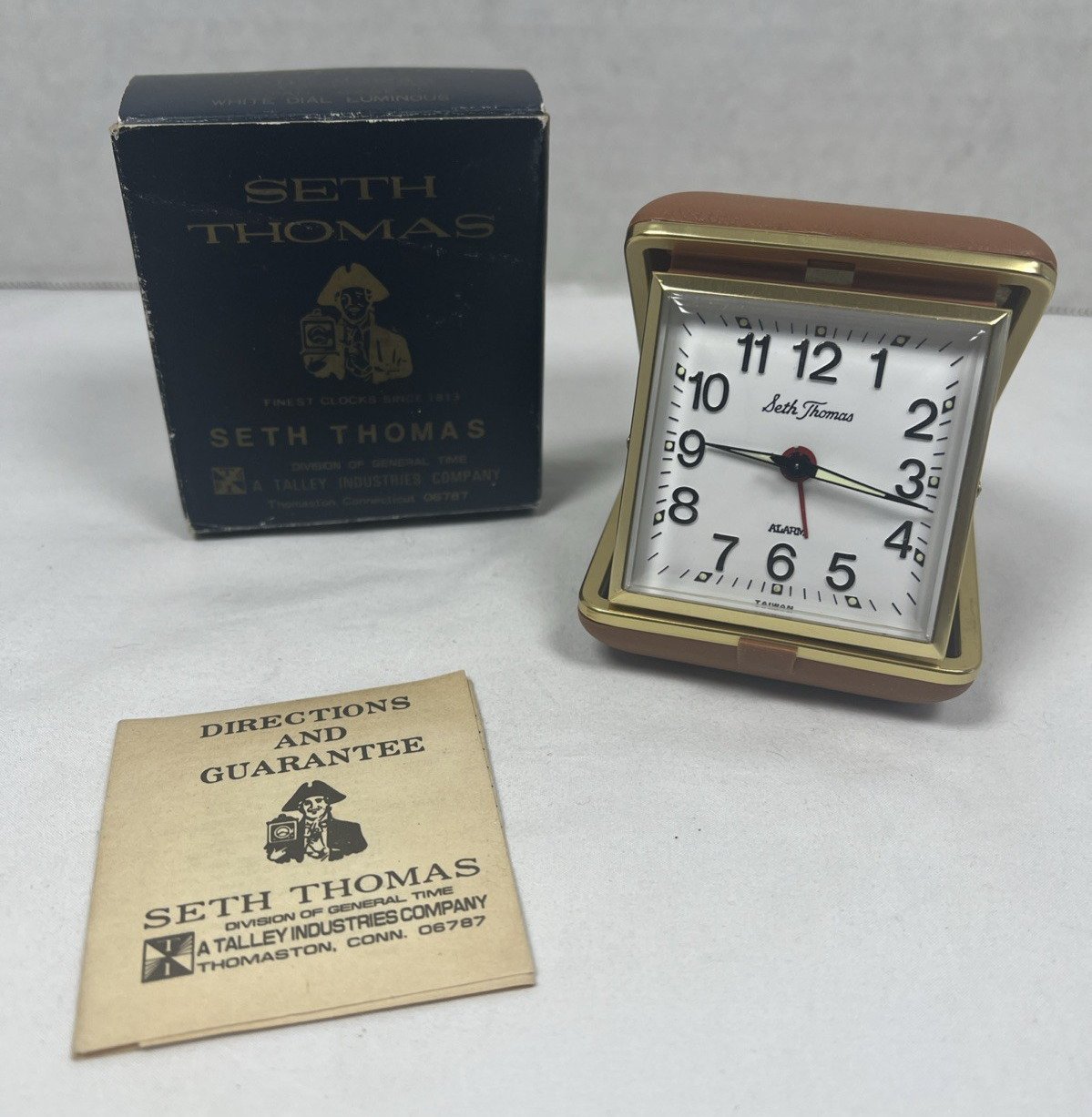 Seth Thomas Travel 40 HR Alarm Clock NO 3805 Travatour w/ Box & Instructions VTG