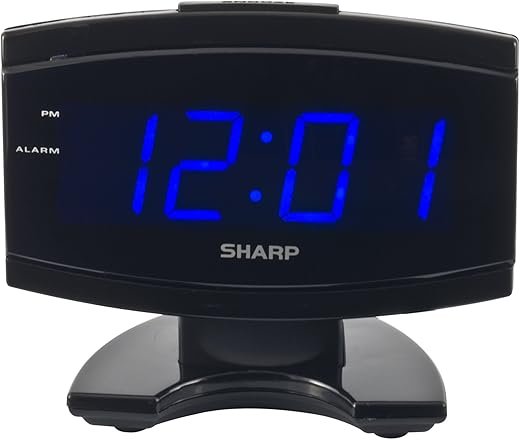 Sharp SPC106X LED Alarm Clock (Black)
